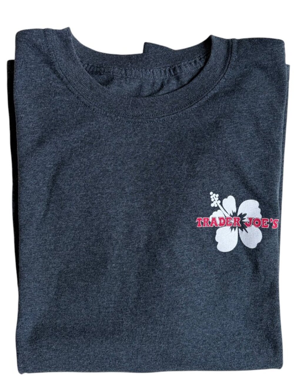 Trader Joe's Short Sleeve Crew Member Hibiscus T-Shirt (Grey) - 2XL (?)